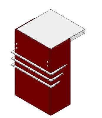 Прилавок кассовый соединительный без полки RT10AB Case 505x505x860мм REFETTORIO
