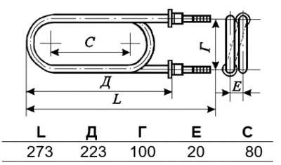 ТЭН 100А13/3,5Р220 (ТЭН-32)