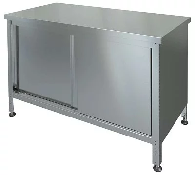 Стол-тумба купе без бортов (двери с двух сторон) СТК-2-1200/600 с полкой ПО-3