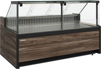 Витрина холодильная Carboma GC111 SL 2,0-1 без газлифта, 1008 Тёмный дуб