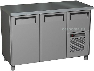 Шкаф холодильный Carboma T57 M2-1 0430-19 корпус нерж, без борта, планка (BAR-250)