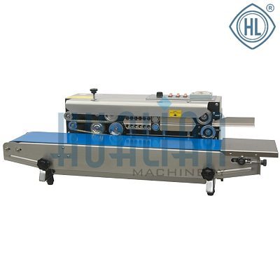Роликовый запайщик с правой подачей Hualian FRB-770I, нерж., горизонт., конвейерный