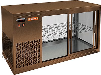 Настольная холодильная витрина HICOLD VRL 1100 L Bronze