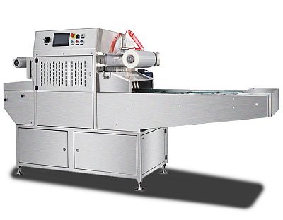Автоматический запайщик лотков с ф-ей в/у газ-ии Hualian HVT-550A/6 V2, 187*137, нерж., дв. станц, 100м3/ч