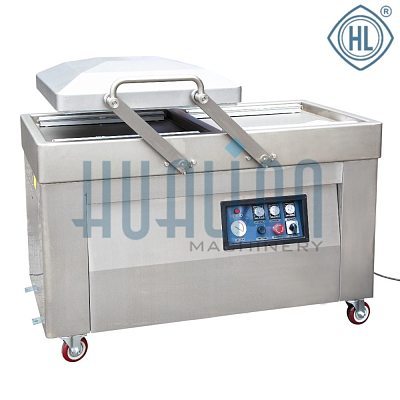 Напольная двухкамерная вакуум-упаковочная машина Hualian DZ-510/2SA SS, HVC-510S/2A, нерж.