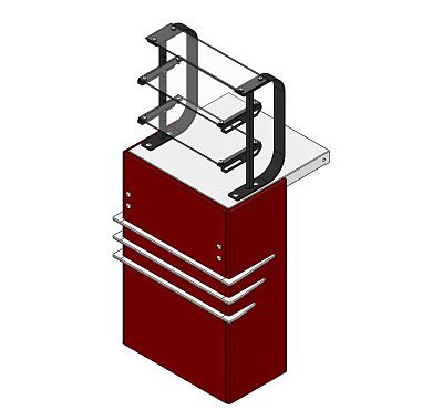 Прилавок кассовый соединительный RT10A Case 505x505x1255(860)мм REFETTORIO